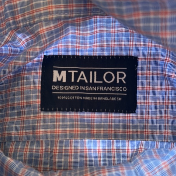 MTAILOR | Button Up Dress Shirt Tailored Fit 17” x 34” - Picture 3 of 8